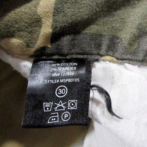 Foreign Exchange Women's Rolled Camo Short High Rise Cotton Short Shorts Sz 30 - Picture 7 of 8